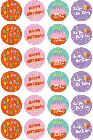 Birthday - Merit Stickers (Pack of 96)