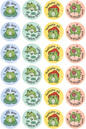 Frogs Merit Stickers