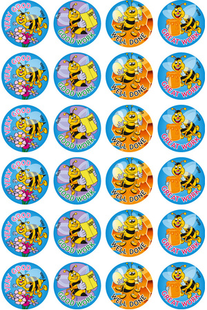 Bees Merit Stickers (Previous Design)