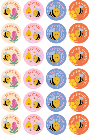 Bees Merit Stickers