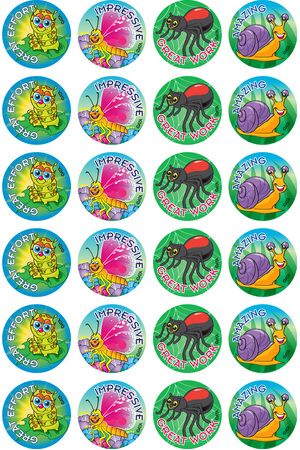 Garden Insects Merit Stickers (Previous Design)