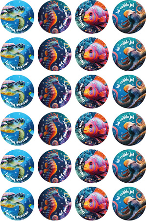 Sea Creatures - Photo Merit Stickers (Pack of 96)