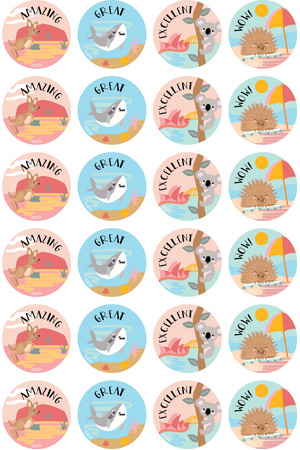 Australiana - Merit Stickers (Pack of 96)