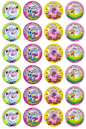 Farm Animals Merit Stickers (Previous Design)