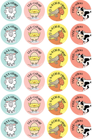 Farm Animals - Merit Stickers (Pack of 96)