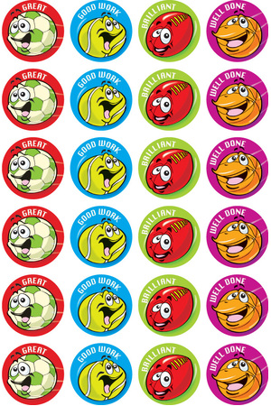 Sports Balls Merit Stickers (Previous Design)