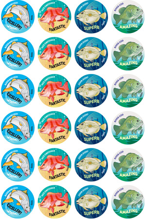 Australian Fish Merit Stickers