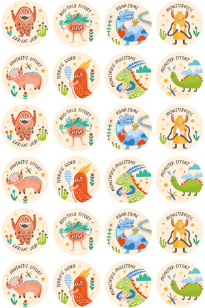 Monsters - Merit Stickers (Pack of 96)