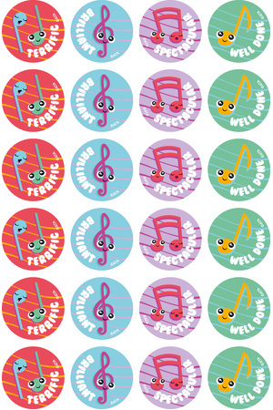 Music - Merit Stickers (Pack of 96)