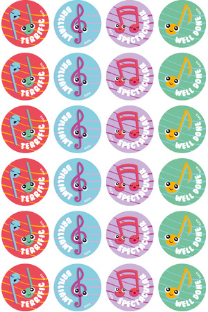 Music Merit Stickers
