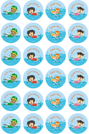 Swimming - Extracurricular Stickers (Pack of 96)