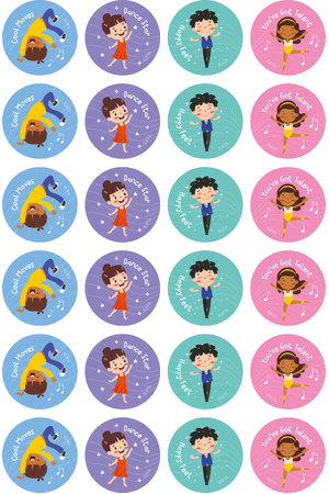 Dancing - Extracurricular Stickers (Pack of 96)