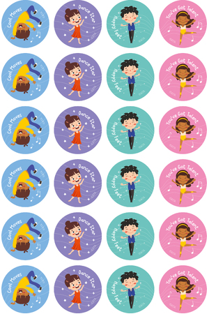 Dancing - Extracurricular Stickers (Pack of 96)