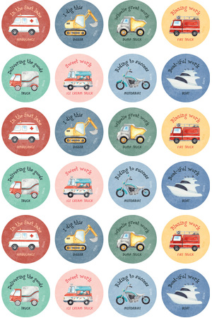 Transport - Merit Stickers (Pack of 96)