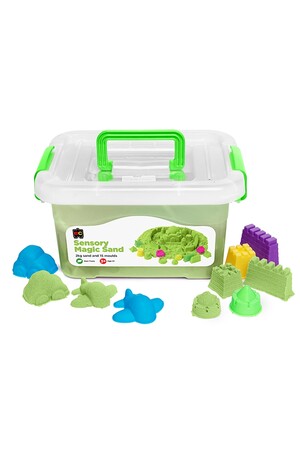 Sensory Magic Sand 2kg  - Green (with moulds)