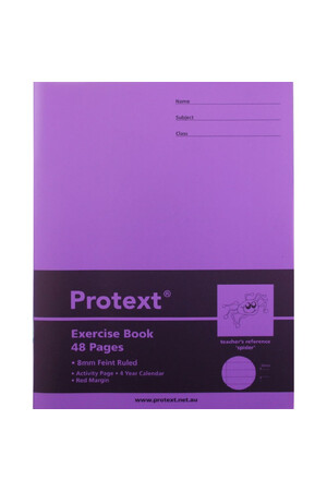 Protext 225x175mm Exercise Book - 8mm Ruled (Spider) 48PG