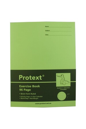 Protext 225x175mm Exercise Book - 8mm Ruled (Crocodile) 96PG
