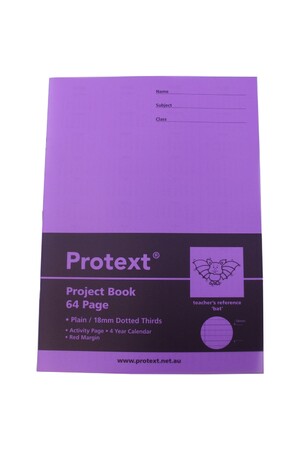 Protext 330x240mm Project Book - Plain/ 18mm Dotted Thirds (Bat) 64PG