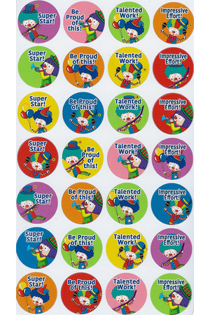 Circus Clown Fun Reward Stickers