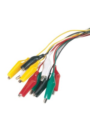 Alligator Clips with Lead Wire 50cm (10 Pieces)