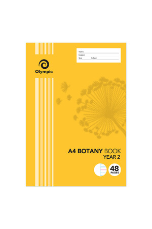 Olympic Botany Book - A4 Year 2: 48pg (Pack of 20)