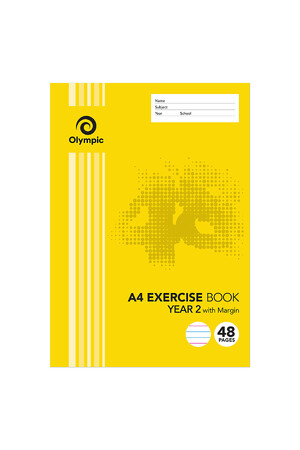 Olympic Exercise Book - A4 Year 2: 48pg (Pack of 20)