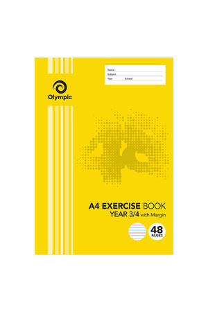 Olympic Exercise Book - A4 Year 3/4: 48pg (Pack of 20)