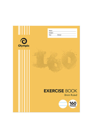 Olympic Exercise Book - 225x175mm 8mm Ruled: 160pg (Pack of 10)