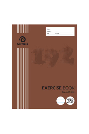 Olympic Exercise Book - 225x175mm 8mm Ruled: 192pg (Pack of 5)