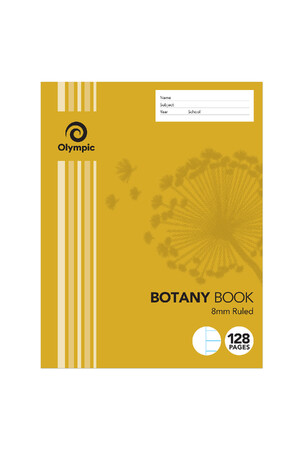 Olympic Botany Book - 225x175mm 8mm Ruled: 128pg (Pack of 10)
