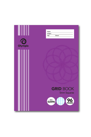 Olympic Grid Book - 225x175mm 5mm Grid: 96pg (Pack of 10)