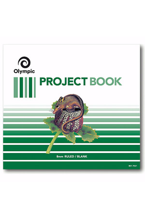 Olympic Project Book - 273x300mm 8mm Ruled/Blank 24pg (Pack of 20)