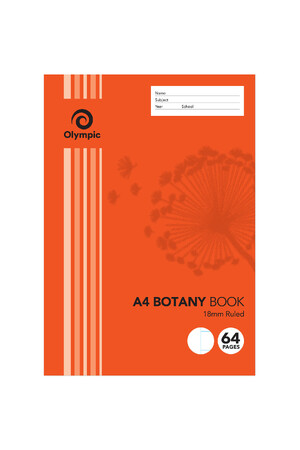 Olympic Botany Book - A4 18mm T186I: 64pg (Pack of 20)