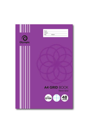 Olympic Grid Book - A4 10mm (G104): 48pg (Pack of 20)