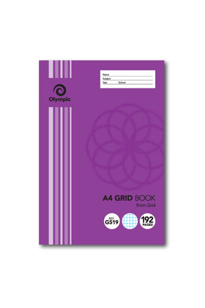 Olympic Grid Book - A4 5mm: 192pg (Pack of 5)