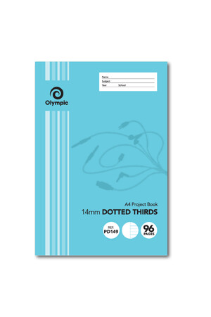 Olympic Project Book - A4 14mm Dotted Third: 96pg (Pack of 10)