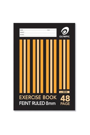 Olympic Exercise Book Feint Ruled strip 8mm 225x175mm 64 pages stapled 140759 
