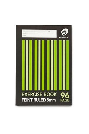 Olympic Exercise Book (A4) - 8mm Ruled: 96 Pages (Pack of 10)