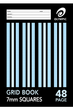 Olympic Grid Book (A4) - 7mm Grid: 48 Pages (Pack of 20)