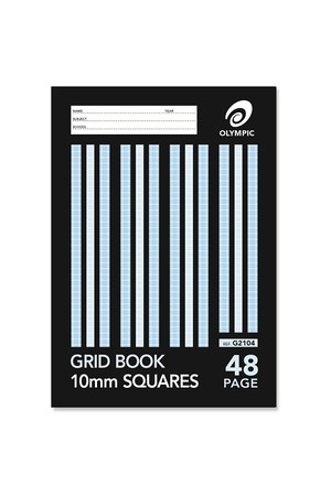 Olympic Grid Book (225x175mm) - 10mm Grid: 48 Pages (Pack of 20)
