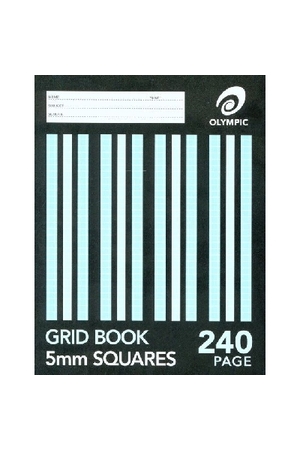 Olympic Grid Book: 5mm Grid - 225 x 175mm (240 Pages)