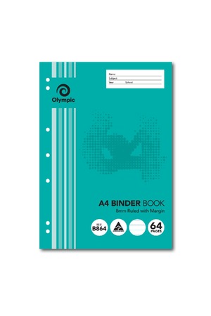 Binder Book Olympic - A4: 64 Page (Single)