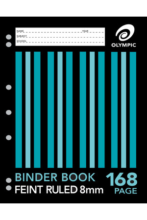 Olympic Binder Book (A4) - 8mm Ruled: 168 Pages (Pack of 10)