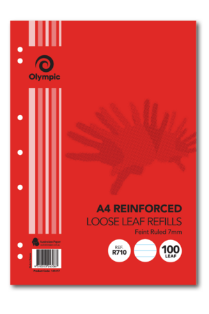 Loose Leaf Refills Reinforced A4 7mm (Pack of 100)