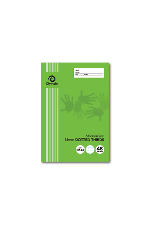 Exercise Book A4 Olympic 48 Page 14mm Dotted Thirds (Single)