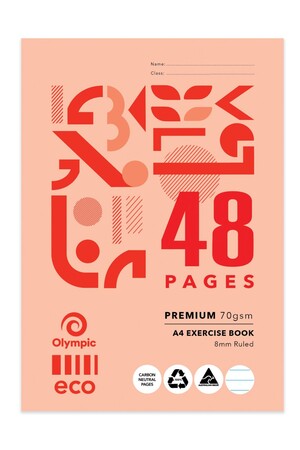 Olympic Eco Exercise Book A4 - 8mm Ruled: 48PG (Pack of 20)