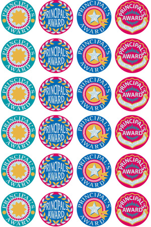 Principal's Award Silver Glitz Foil Stickers - Pack of 504