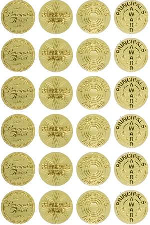 Principal's Award Gold Foil Stickers - Pack of 504