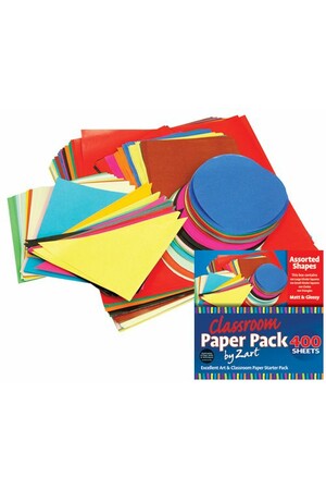 Classroom Paper Pack - Assorted Shapes (Pack of 400)