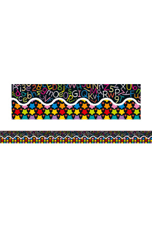Stars and Letters Pop Apart Border: Card